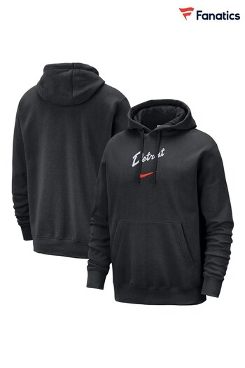 Fanatics NBA Detroit Pistons City Edition Courtside Fleece Black Hoodie (N72273) | £65