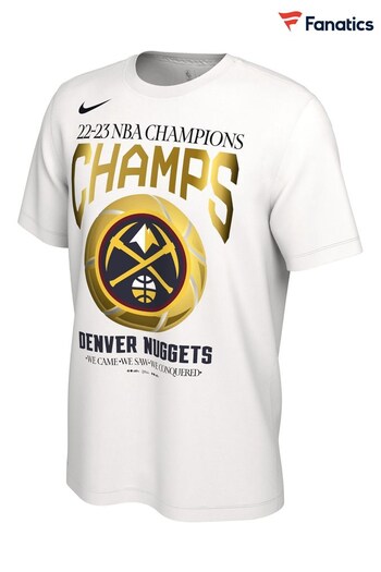 Fanatics NBA Denver Nuggets NBA Finals 2023 Celebration Roster White T-Shirt (N72320) | £38