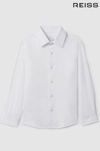 Reiss White Remote Slim Fit Cotton Shirt (N72490) | £36
