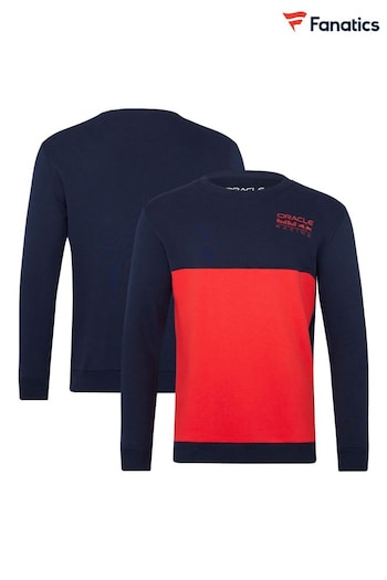 Fanatics Oracle Red Bull Racing Colourblock Crew Blue Sweatshirt (N72547) | £55