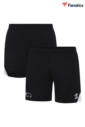 Fanatics Derby County Umbro Training Black Shorts (N72552) | £30