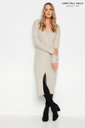 Long Tall Sally Grey Ribbed Longline Cardigan (N72566) | £45