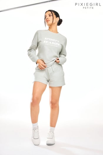 PixieGirl Petite Grey Jogger Shorts geradem (N72757) | £20