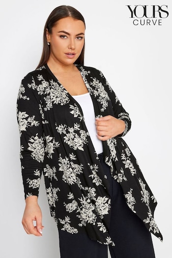 Yours Curve Black Jersey Cardigan (N72836) | £24