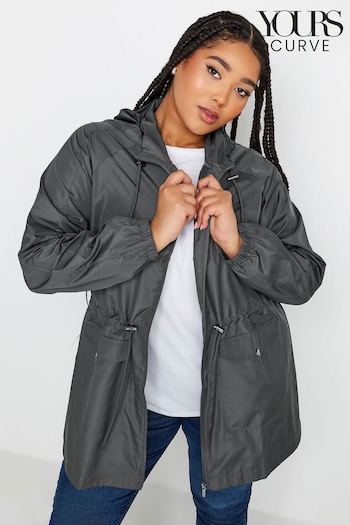 Yours Curve Grey Lightweight Parka (N72847) | £31