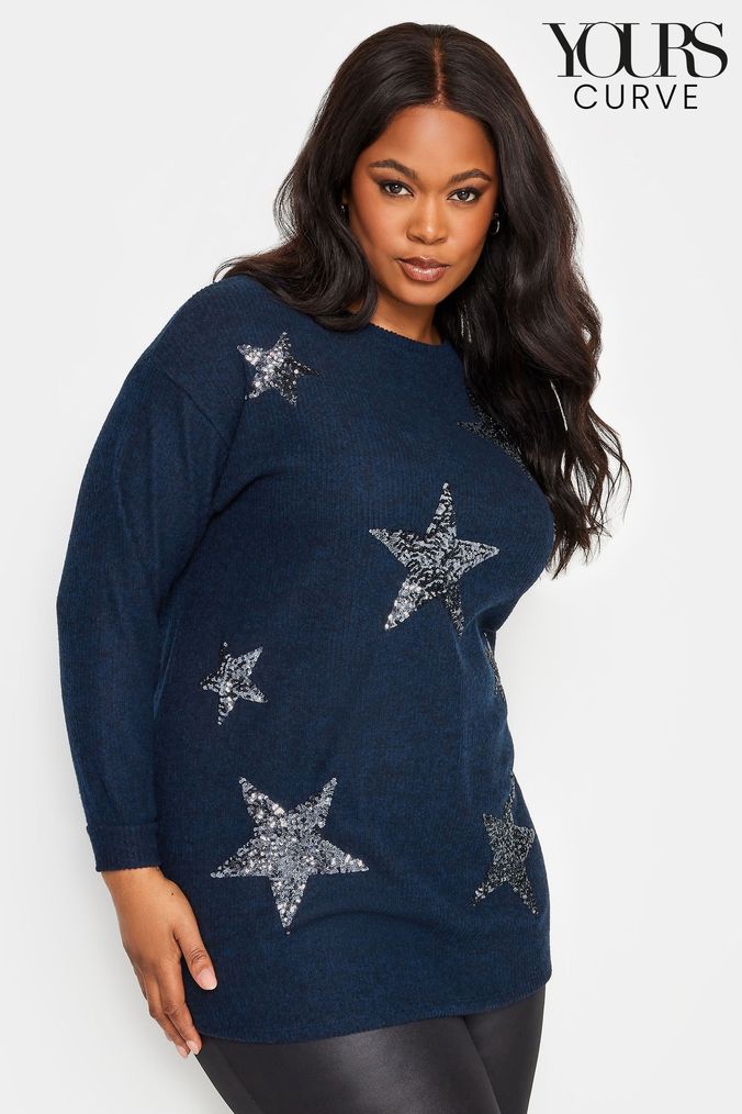 Navy sequin jumper outlet