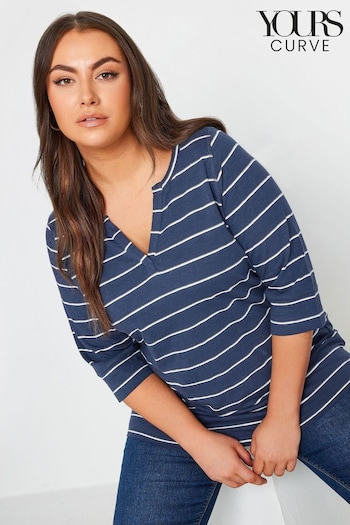 Yours Curve Ivory Stripe Top (N72927) | £20