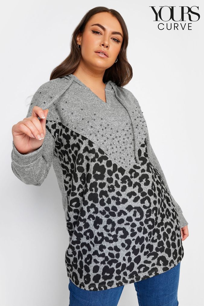 Buy Women s Grey Animal Print Sweatshirtsandhoodies Online Next UK