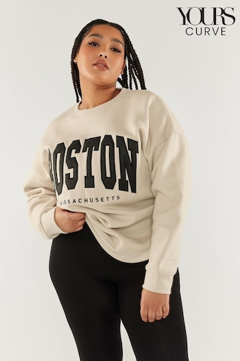 Yours Curve Natural Graphic Sweatshirt (N72971) | £28