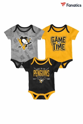 Fanatics NHL Pittsburgh Penguins 3 Piece Game Time Bodysuit (N72973) | £22