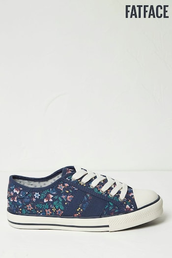 FatFace Blue Raya Canvas Lace Up Trainers (N72994) | £39