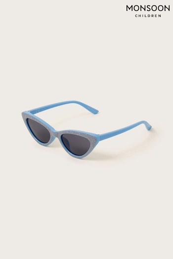 Monsoon Blue Sparkle Cat-Eye Sunglasses with Case (N73224) | £15