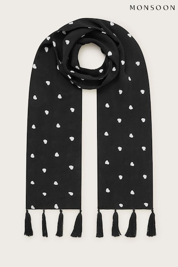Monsoon Heart Embroidered Scarf (N73244) | £25