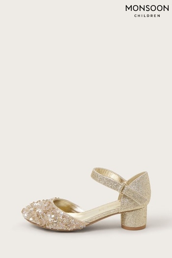 Monsoon Gold Dazzle Sparkle Two Part Heels (N73316) | £29 - £35