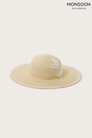 Monsoon Natural Butterfly Floppy Hat (N73328) | £14 - £15