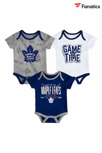 NHL Toronto Maple Leafs 3 Piece Game Time Bodysuit (N73356) | £22