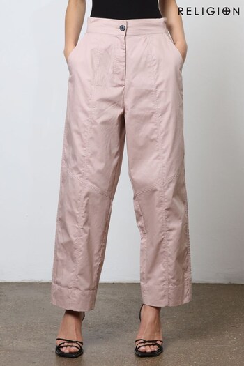 Religion Nude Wide Lege Cargo Trousers in Soft Cotton (N73427) | £70