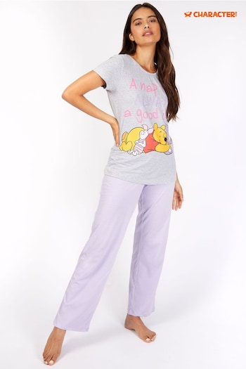 Character Grey Ladies Winnie The Pooh Pyjamas (N73653) | £23