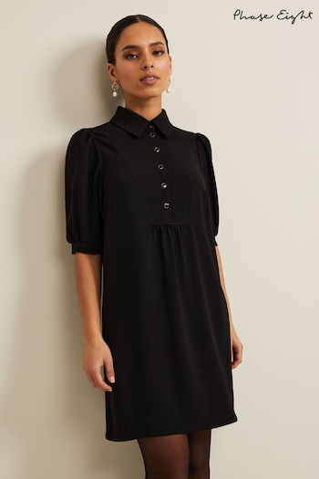 Phase Eight Petite Claudia Pearl Black Dress (N73663) | £89