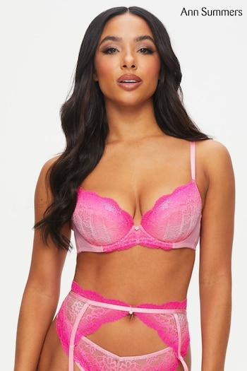 Ann Summers Pink Ombre Sexy Lace Planet Padded Plunge Bra (N73753) | £15
