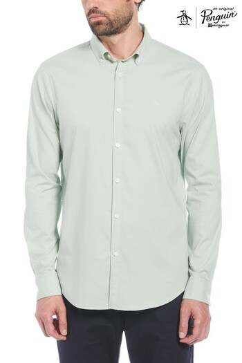 Original Penguin Oxford Cotton Blend Long Sleeve Shirt (N73757) | £70