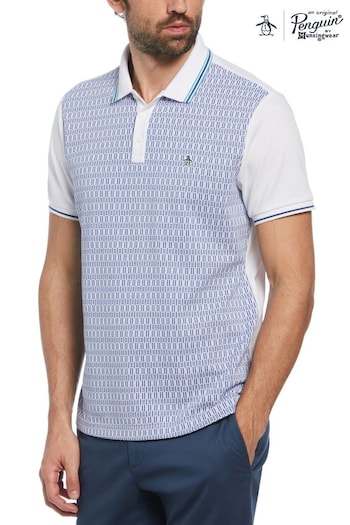 Original Penguin Jacquard Front Cotton Interlock Short Sleeve met Polo Shirt (N73767) | £70