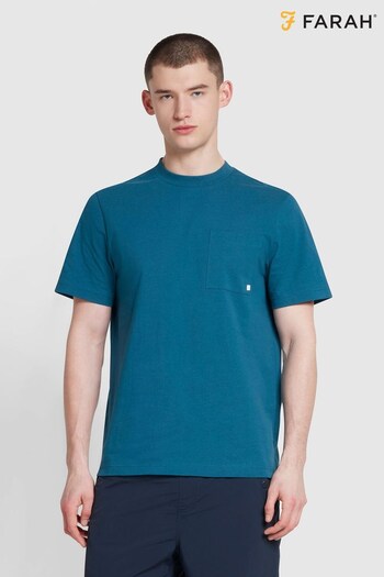 Farah Blue Stacy Pocket Short Sleeve T-Shirt (N73916) | £42