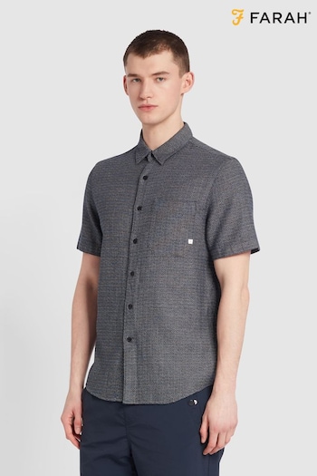 Farah Denzie Short Sleeve Jacquard Shirt (N73920) | £75