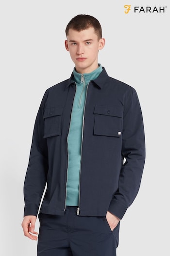 Farah Blue Lynden Long Sleeve Shirt (N73983) | £95