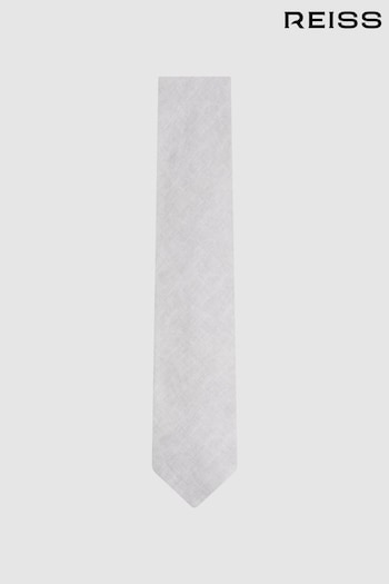 Reiss Soft Ice Vitali Linen Tie (N74174) | £58