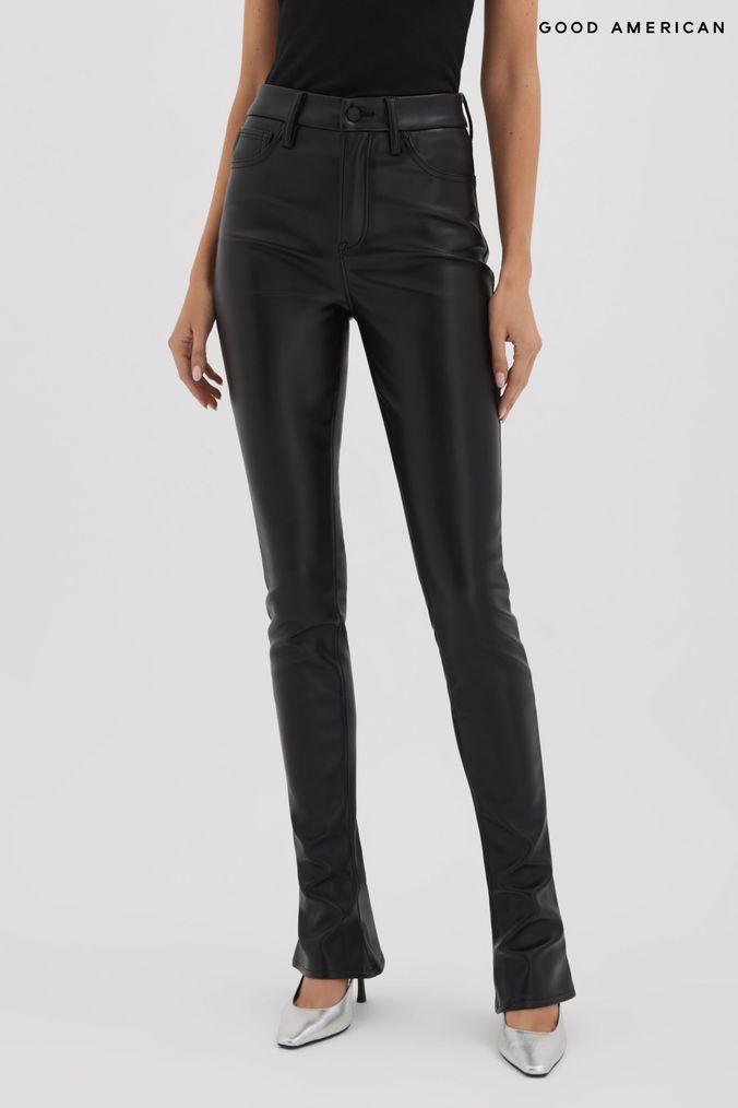 Good american coated jeans top