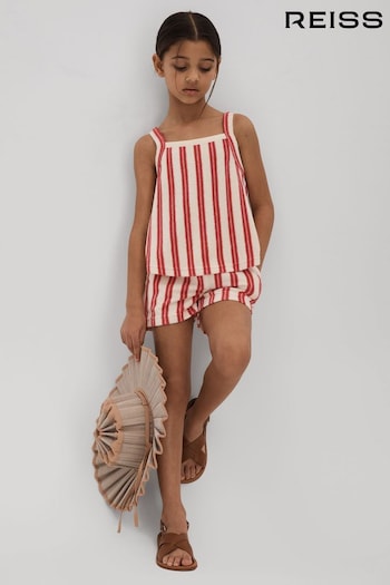 Reiss Pink June Junior Towelling Vest and Shorts Set (N74276) | £40
