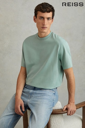 Reiss Canton Green Tate Oversized Garment Dye T-Shirt (N74304) | £48