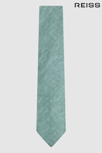 Reiss Pistachio Melange Vitali Linen Tie (N74323) | £58