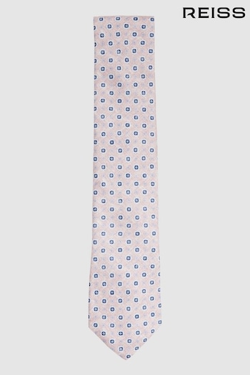 Reiss Soft Rose Basilica Silk Floral Print Tie (N74348) | £68