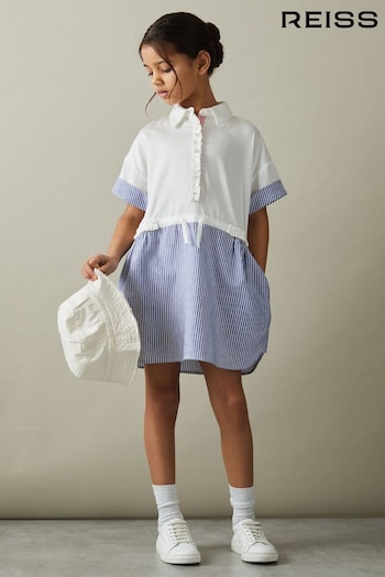 Reiss Ivory Maxy Junior Cotton Shirt Dress (N74387) | £65