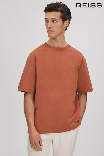 Reiss Raw Sienna Tate Oversized Garment Dye T-Shirt (N74396) | £48