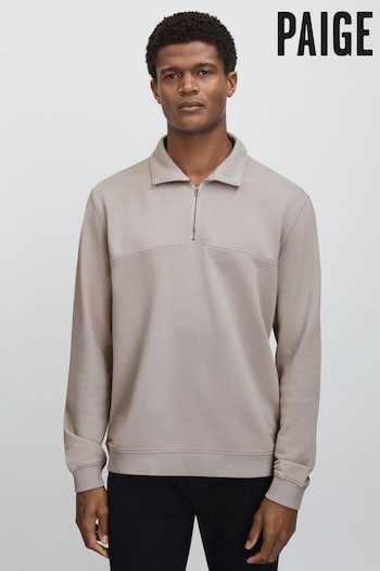 Paige Cotton Quarter-Zip Jumper (N74415) | £154