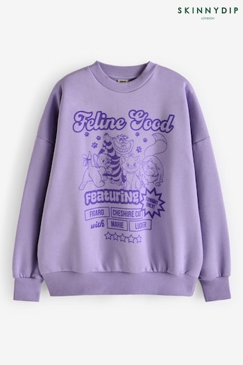 Skinnydip Oversized Purple Disney Aristocats Sweatshirt (N74565) | £35