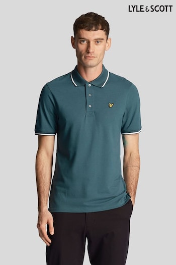 Lyle & Scott Green Tipped Polo Shirt (N74568) | £55