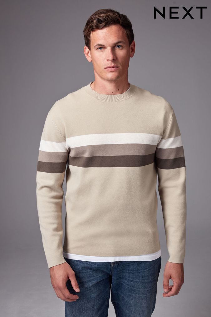 Men s Striped Jumpers Smart Casual Striped Jumpers Next