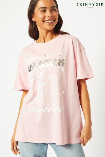 Skinnydip Pink Disney Aliens T-Shirt (N74586) | £22