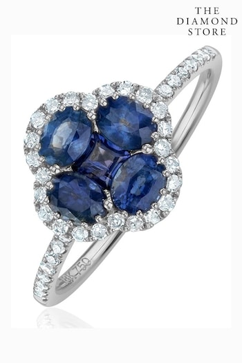 The Diamond Store Blue Alegria 1.31ct 18K Sapphire And Diamond Ring (N74626) | £899