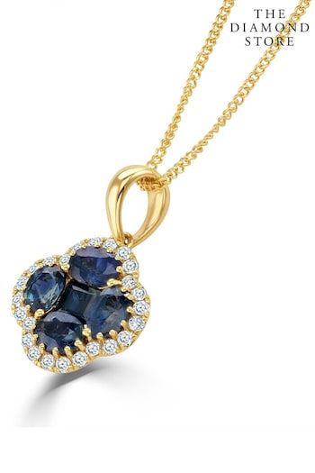 The Diamond Store Blue Alegria 1.08ct Sapphire And Diamond Necklace (N74628) | £675