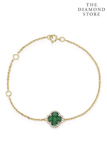 The Diamond Store Green Alegria 1.01ct Emerald And Diamond Bracelet (N74631) | £785