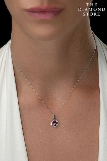 The Diamond Store Red Alegria 1.34ct Ruby And Diamond Necklace (N74642) | £679