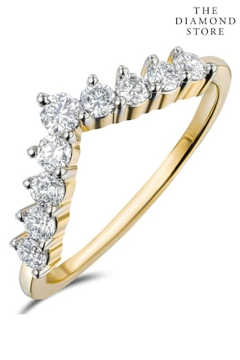 The Diamond Store White 0.50ct H/Si Lab Diamond Wishbone Ring (N74646) | £399