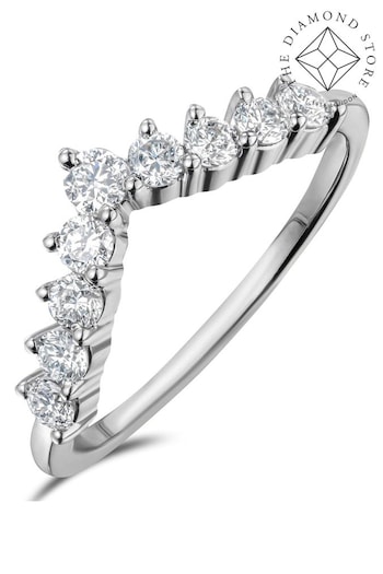 The Diamond Store White 0.50ct H/Si Lab Diamond Wishbone Ring (N74649) | £399