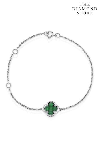 The Diamond Store Green Alegria 1.01ct Emerald And Diamond Bracelet (N74654) | £785