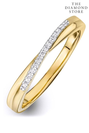The Diamond Store White 0.05ct Lab Diamond Half Eternity Wave Ring (N74656) | £119